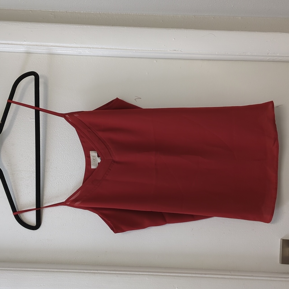 Loft red tank blouse L